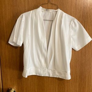 Vintage Judy Bond white Shirt Sleeve Blouse